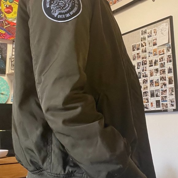 Lurking Class Dark Green Bomber Jacket (S) - Picture 2 of 6